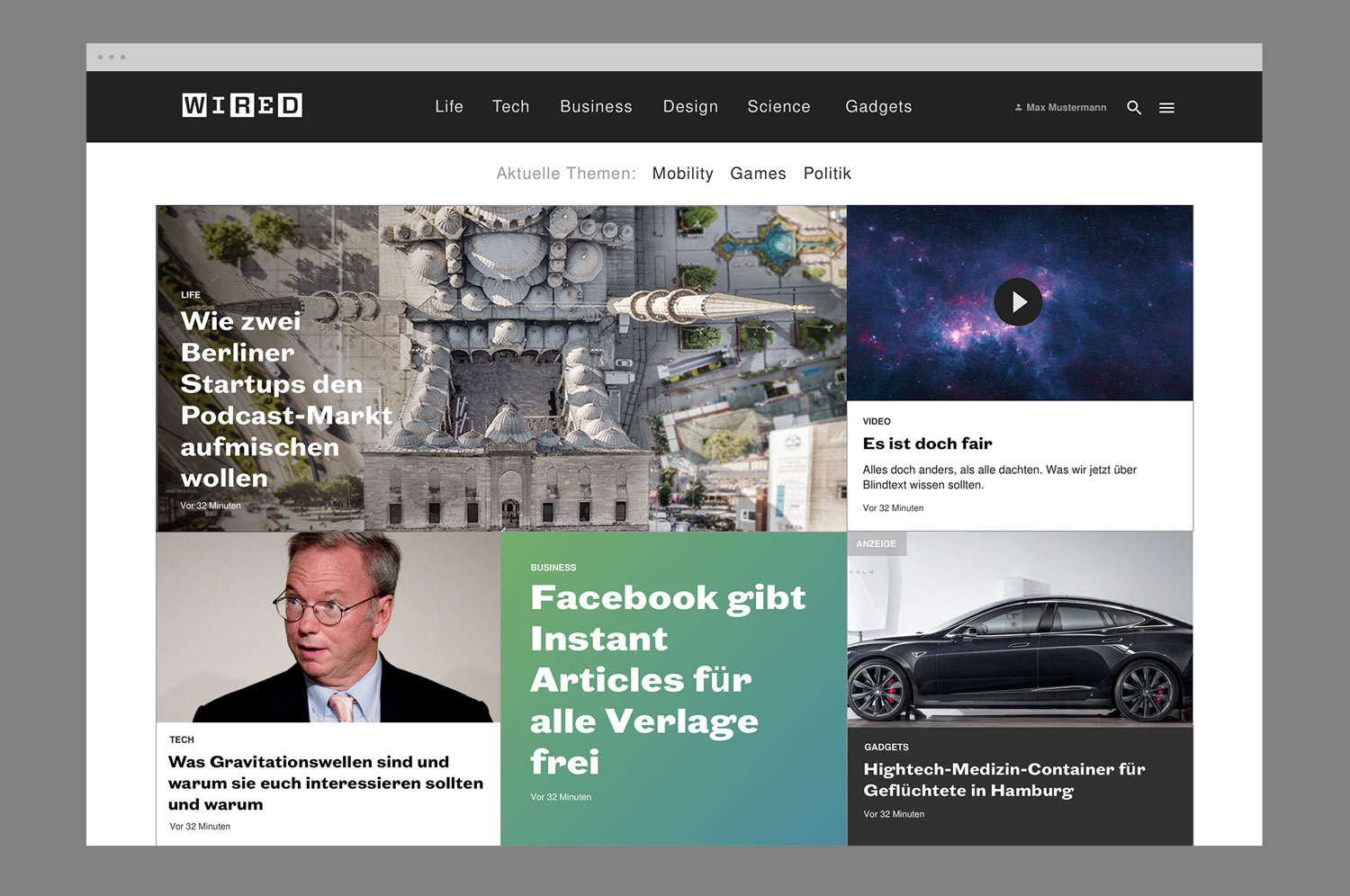 Wired Germany, Online Redesign