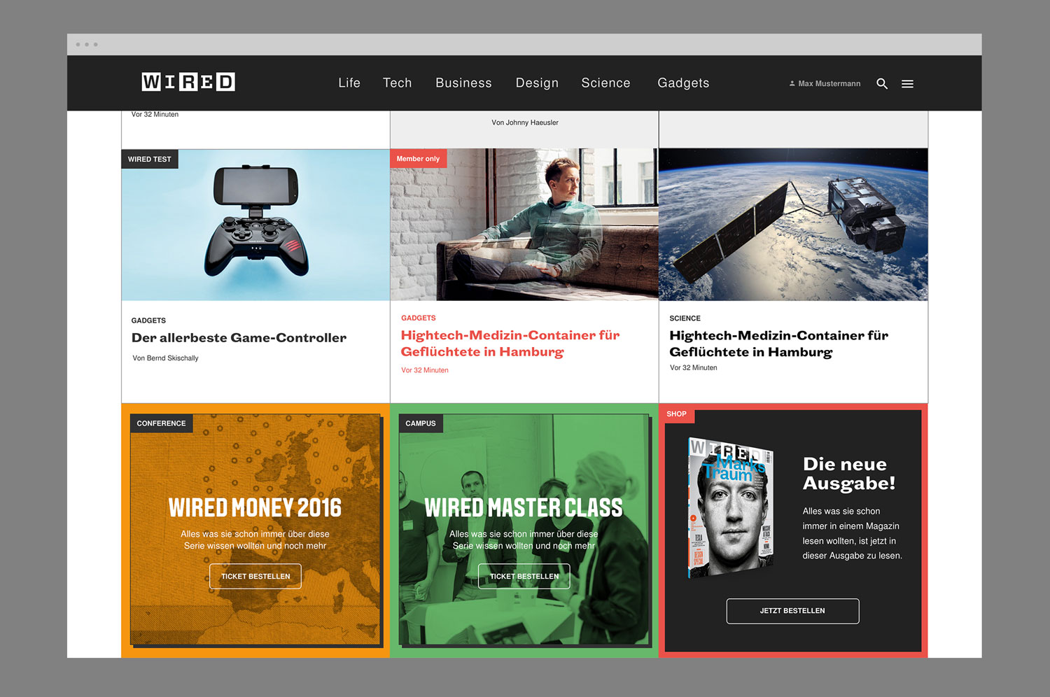 Wired Germany, Online Redesign