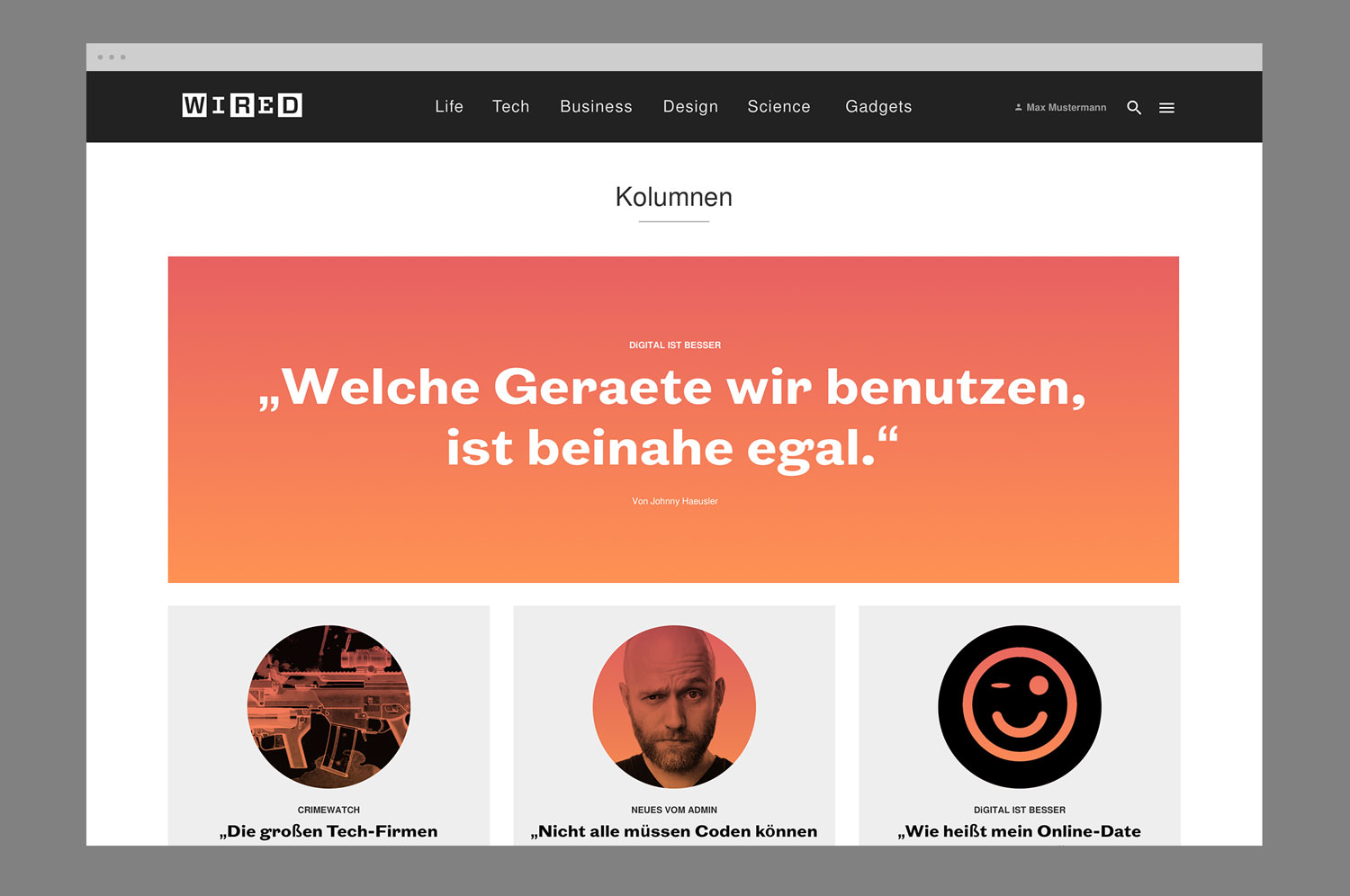 Wired Germany, Online Redesign